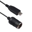 Car Converter USB Port to Car Cigarette Lighter Socket Female Adapter - 3