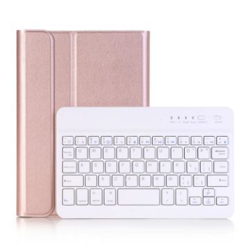 Detachable Bluetooth Keyboard Leather Case for Galaxy Tab A 8.0 (2019) - Rose Gold - 1