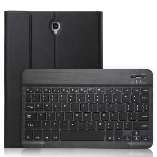 Ultra-thin Magnetic Bluetooth Keyboard Leather Tablet Case for Galaxy Tab A 10.5 - Black - 1