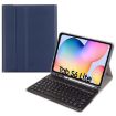 Samsung Galaxy Tab S6 Lite Bluetooth Keyboard Leather Case - Dark Blue+Black - 1