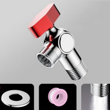 Copper High Flow 4-point Ball Valve - Electroplated Red Label - 1