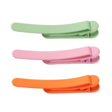 Silicone Page Bookmark Clip Set - Green Pink Orange - Automatic Page Recording - 1