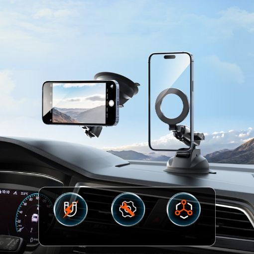 TELESIN Magnetic Car Phone Mount 360 Degree Rotation Holder - 1