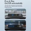 USB Powered HD Vehicle Altitude Meter (Blue White) - 7