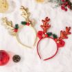 Bell Antler Headdress Christmas Ball Party Decoration Headband Gold - 6