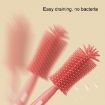 Portable 3 In 1 Silicone Bottle Brush Set - Green - 7
