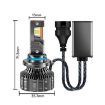 95W LED Three Copper Tube Aluminum Alloy Thick Headlight, Bulb: H4 - 3