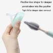 Silicone Rotating Cup Brush Set - Bottle Nipple Straw Cleaner (Green) - 6