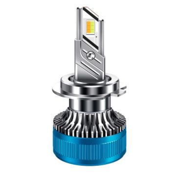 50W Three-color LED Double Copper Tube Aluminum Alloy Headlight, Bulb: H7 - 1
