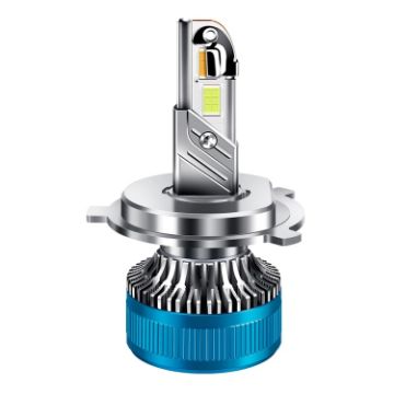 50W Three-color LED Double Copper Tube Aluminum Alloy Headlight, Bulb: H4 - 1
