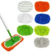 Chenille Orange Replacement Pads for Swiffer Sweeper - 10-inch Flat Mop - 2