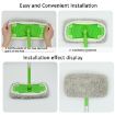 Swiffer Sweeper 10-inch Flat Mop Replacement Pads Coral Fleece Green - 6