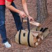 Large Capacity Firewood Storage Bag - Portable & Durable - Dark Brown - 7