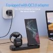 White B25 Type-C 4-in-1 Charging Stand Phone Holder for Samsung Watch/Galaxy Buds - 3