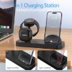 White B25 Type-C 4-in-1 Charging Stand Phone Holder for Samsung Watch/Galaxy Buds - 8