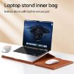 Multifunctional Laptop PU Magnetic Stand Split Liner Bag, 15 inch, Dark Green - 3