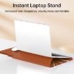 Multifunctional Laptop PU Magnetic Stand Split Liner Bag, 15 inch - Rose Gold - 4