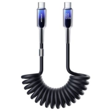 JOYROOM S-A43 60W USB-C to USB-C Coiled Fast Charging Data Cable - 1