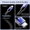 JOYROOM S-A43 USB-C Coiled Fast Charging Data Cable, 1.5m - Black - 6