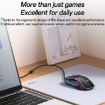 Yesido KB20 USB 7200DPI RGB Wired Mouse - Black - 7