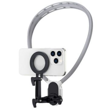 SX-P05 Magnetic Collar Phone Clamp Bracket POV View Mount Grey - 1