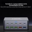 HW33 100W Type-C + USB 10-Port Desktop Fast Charger - US Plug - 5