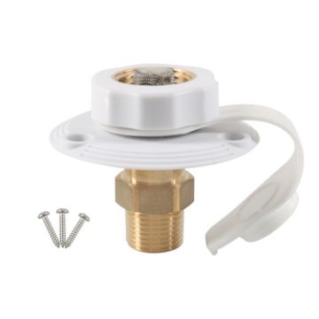 RV Brass Water Inlet Check Valve - White Yacht Accessories - 1
