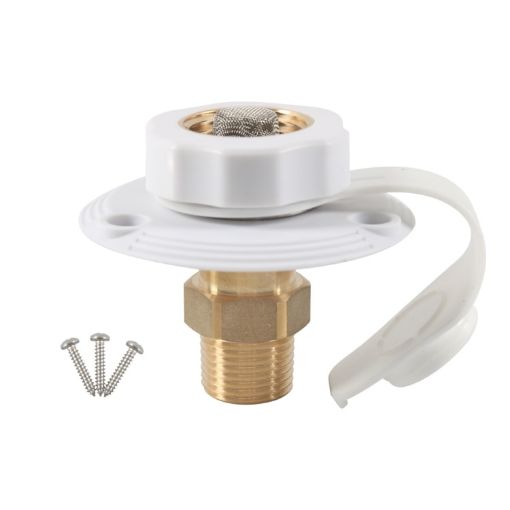 RV Brass Water Inlet Check Valve - White Yacht Accessories - 1