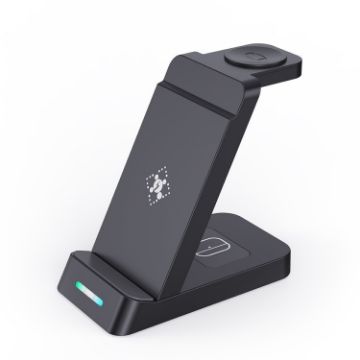 15W Qi Wireless Charger 3-in-1 Stand for Samsung Watch/Galaxy Buds - 1