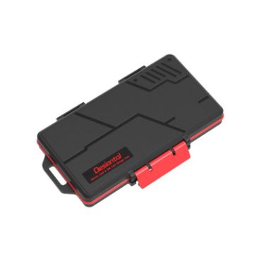 Waterproof Dust-proof Memory Card Storage Box (Black Red) - 1