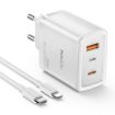 Yesido YC70 65W Type-C USB Fast Charger with Type-C to 8 Pin Cable - 1