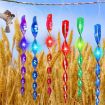 12pcs 30cm Laser Bird Repellent Spiral Wind Reflective Stick Garden Decoration - 9