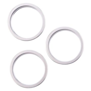 iPhone 16 Pro Rear Camera Glass Lens Metal Protector (Silver) - 1
