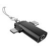 Classic Style Type-C and 8 Pin to 3.5mm Audio Adapter with Lanyard - 1