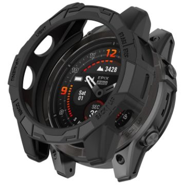 Garmin Fenix E 47mm Armor TPU Half Coverage Watch Case - Black - 1