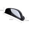 3R-090 Car Blind Spot Rear View Wide Angle Mirror, Left (Black) - 4