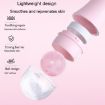 Rose Quartz Face Oil Absorbing Roller Volcanic Stone Facial Skin Repair Cleansing Massager - 6