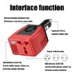 75W Car Inverter Voltage Conversion USB Port Charger, 12V To 110V Black - 4