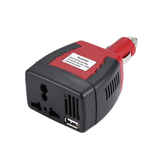 75W Car Inverter Voltage Conversion USB Port Charger, Black - 1