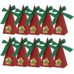 10pcs Christmas Candy Boxes Triangle Xmas Gift Paper Packaging Box - 1