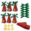 10pcs Christmas Candy Boxes Triangle Xmas Gift Paper Packaging Box - 3