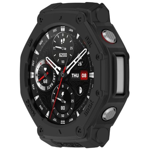 Amazfit T-Rex3 Armor Hollow TPU Half Coverage Watch Case - Black - 1