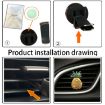 Car Air Conditioning Vent Pineapple Aromatherapy Clip (Heart) - 7