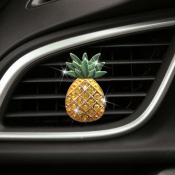 Car Air Conditioning Vent Pineapple Aromatherapy Clip with Rhinestones - 1