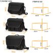 Cwatcun D142 Vintage Camera Bag Shoulder Messenger Bag - Small Black - 4