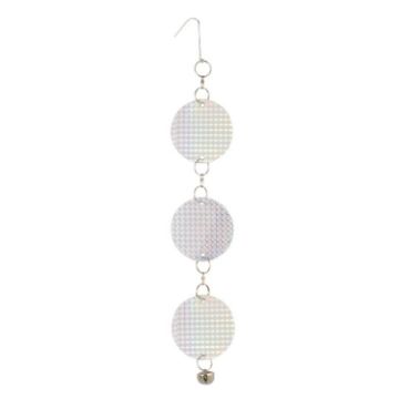 Garden Bird Repellent Hanging Laser Reflective Piece - Dual-Side Silver - 1