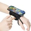 Rotating Wrist Phone Strap Coin Purse - Black - 1