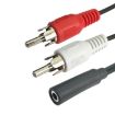 3.5mm Female to 2RCA Speaker Cable (0.23m) - 2