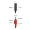 3.5mm Female to 2RCA Speaker Cable (0.23m) - 3