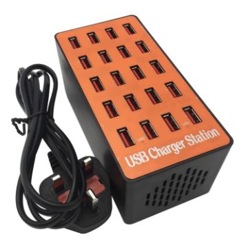 WLX-A5 90W 20 Ports USB Charging Station (UK Plug) - 1